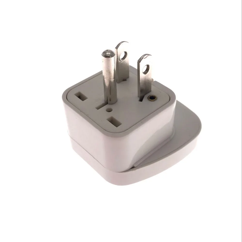 White Universal EU UK AU to US USA Canada AC Travel Power Plug Adapter Converter drop shipping US 3PIN PULG with Protection door