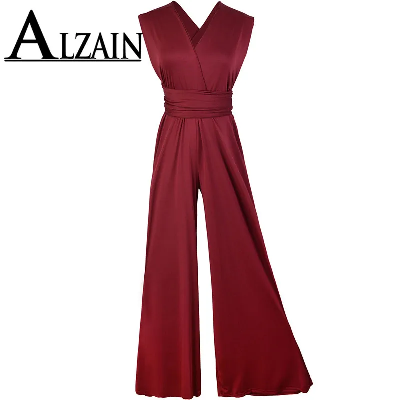 Bandage Sexy Jumpsuit Boho Rompers Women Jumpsuit 2023 Elegant Summer Jumpsuit Multi Way Wear Wrap Wedding Party