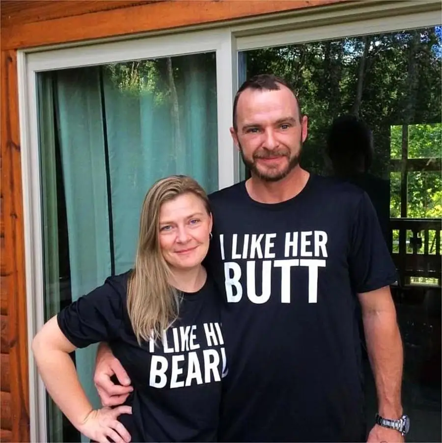 2024 NEW Valentine Gifts Couple Matching T-shirt Funny Letter BEARD BUTT Sweet Lovers Brand Tops Short Sleeve Basic O Neck Tees