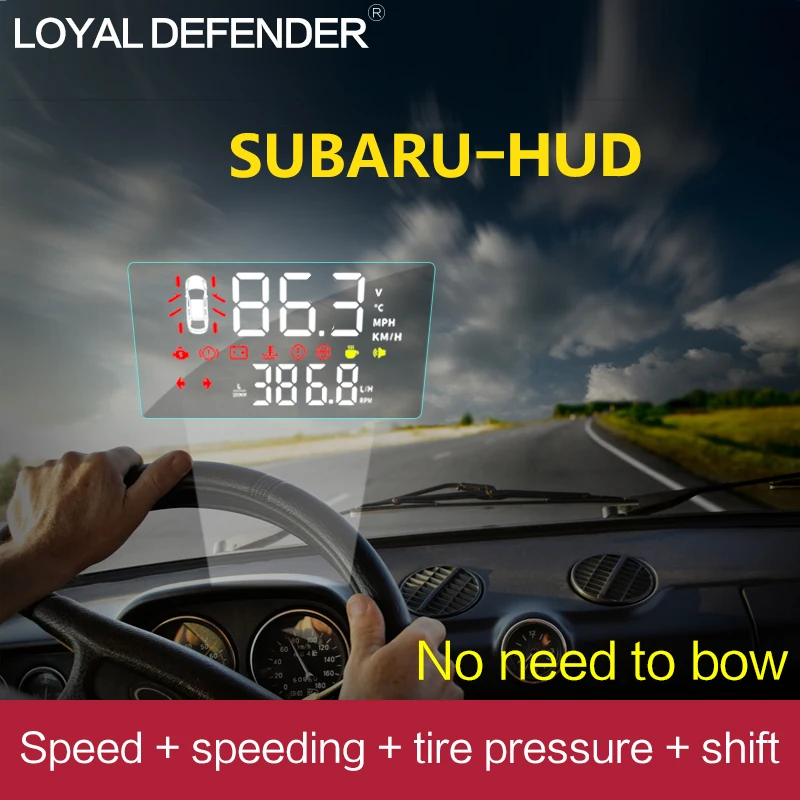 for Subaru Forester Loyal Defender car HUD Head Up Display XV car Auto Overspeed Warning System Alarm Windshield Projector