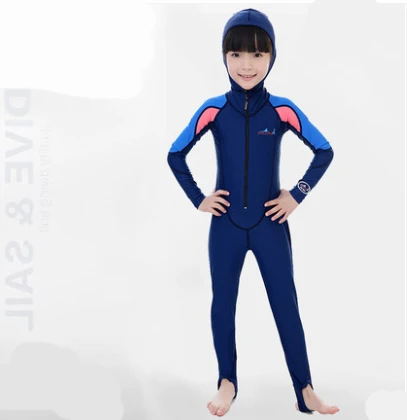 Fashion Fabric Girl Boy One-piece Swimsuit Wetsuits Lycra Surfing Womens surf clothes neoprene Kids Swimming Suit Scuba Diving