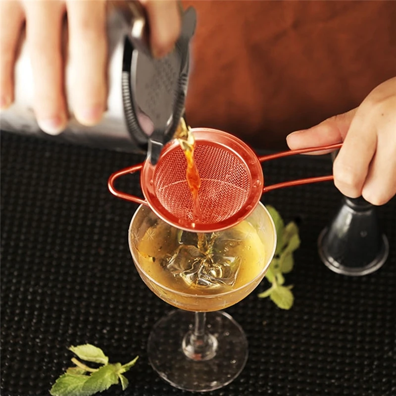 Bar Cocktail Strainer 304 Stainless Steel Cocktail Sieve Great For Removing Bits From Juice Fine Mesh Strainer