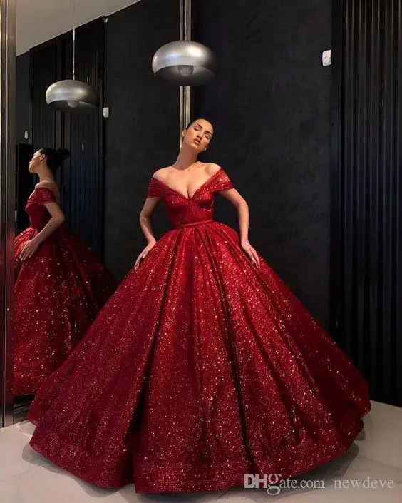 2019 Panas Merah Gaun Malam Ibu dari Pengantin Wanita Gaun Berpayet Gaun Prom Custom Made Gaun Bola Gaun Malam