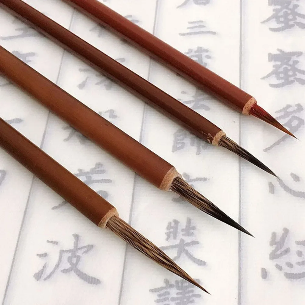 Ink Brush Pen for Chinese Drawing Watercolor Painting Badger Hair Art Craft Gift Brushes Pen brown handle chinese Calligraphy