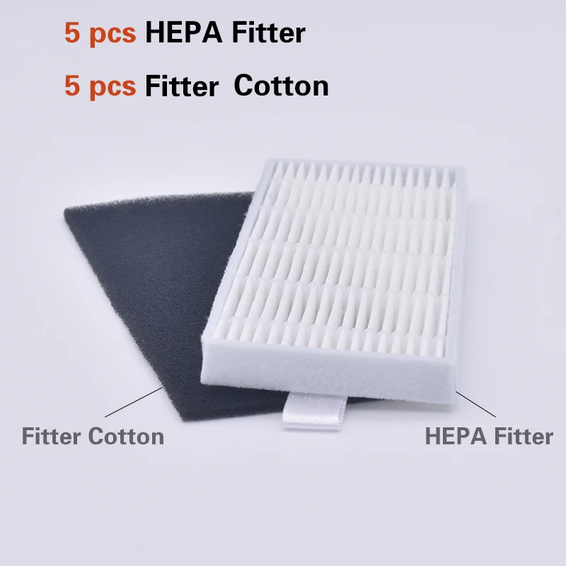 5set of HEPA filter filter cotton for new products ilife A4s A6 A4 A40 /Ecovas DN621 X620 robot replacement filter vacuum