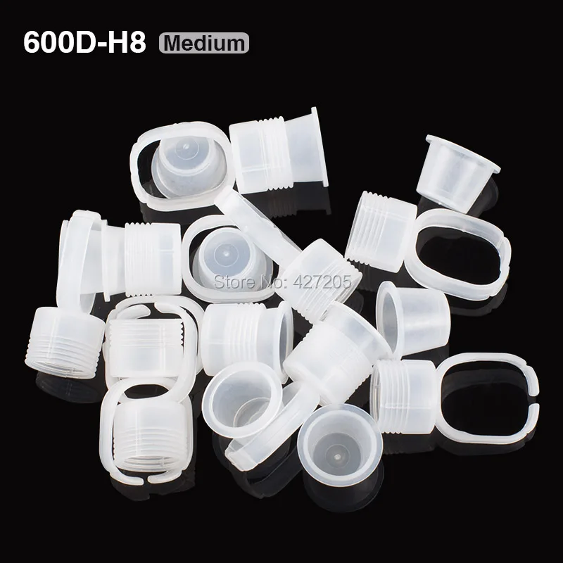 50pcs/lot Disposable Glue Holder Rings Eyebrow Makeup Tattoo Pigments Well Holder Tools Medium Size