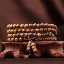 Manufacturers selling African wood wings 108 bracelet natural bracelet BEADS BEADED high-grade ebony