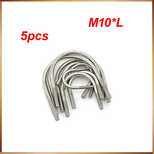 

m10 bolt 5pcs/lot Stainless steel clamp U bolt U-bolts M10*25/27/33/38/42/45/48/51/57/60/63/76/89/102 M8 bolts,m8 nails