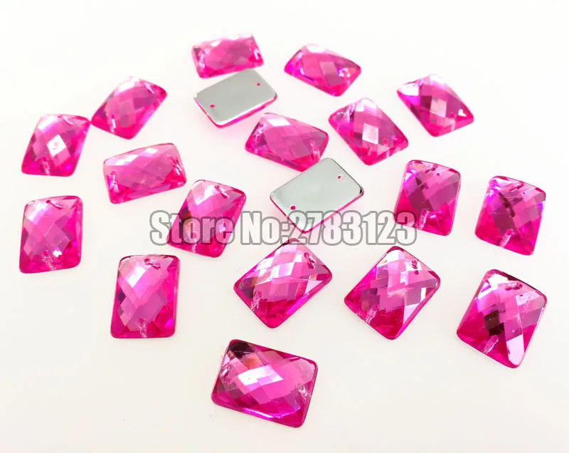 Rectangle shape High quality Acryl sew on rhinestones with two holes,diy/clothing accessories SWYC124