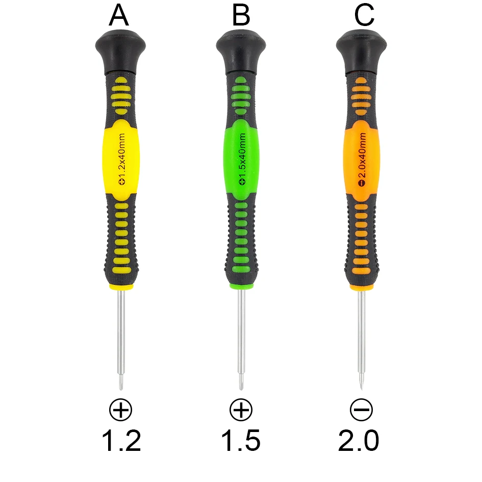 

Colorful Phillips 1.2 1.5 x 40mm Colorful Screwdriver 2.0 Straight / Flathead / Slotted Screwdrivers Magnetic 500pcs/lot