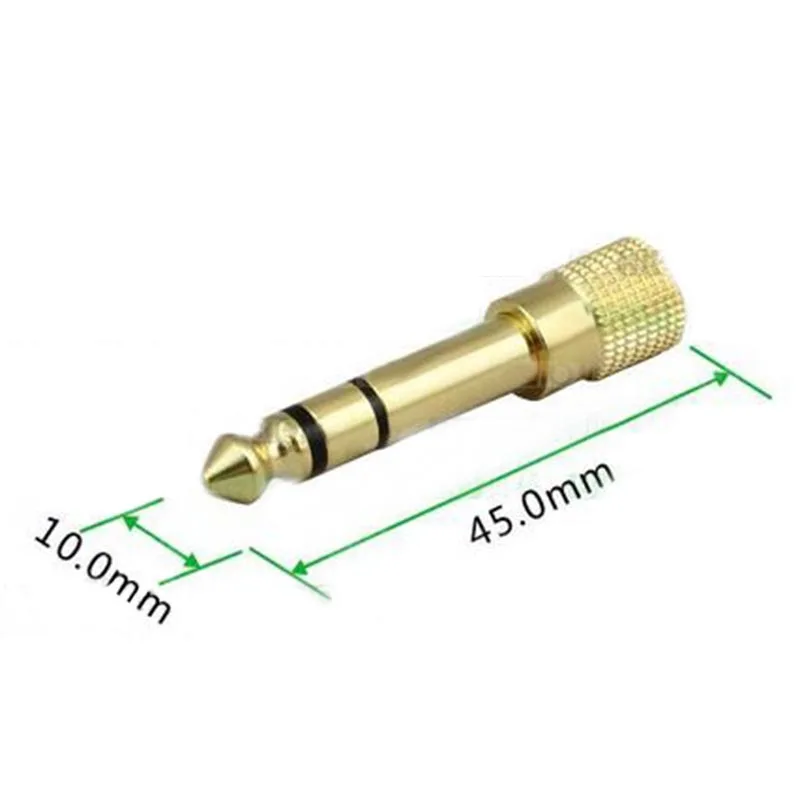 Adaptateur audio stéréo 6.35 mâle à 3.5 femelle, convertisseur à double canal pour écouteurs, microphones et haut-parleurs