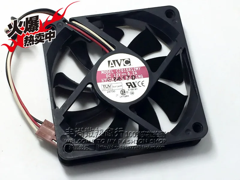 

AVC F7015R12MY 7CM 3 line CPU fan 12V 0.2A 7015 70X70X15MM