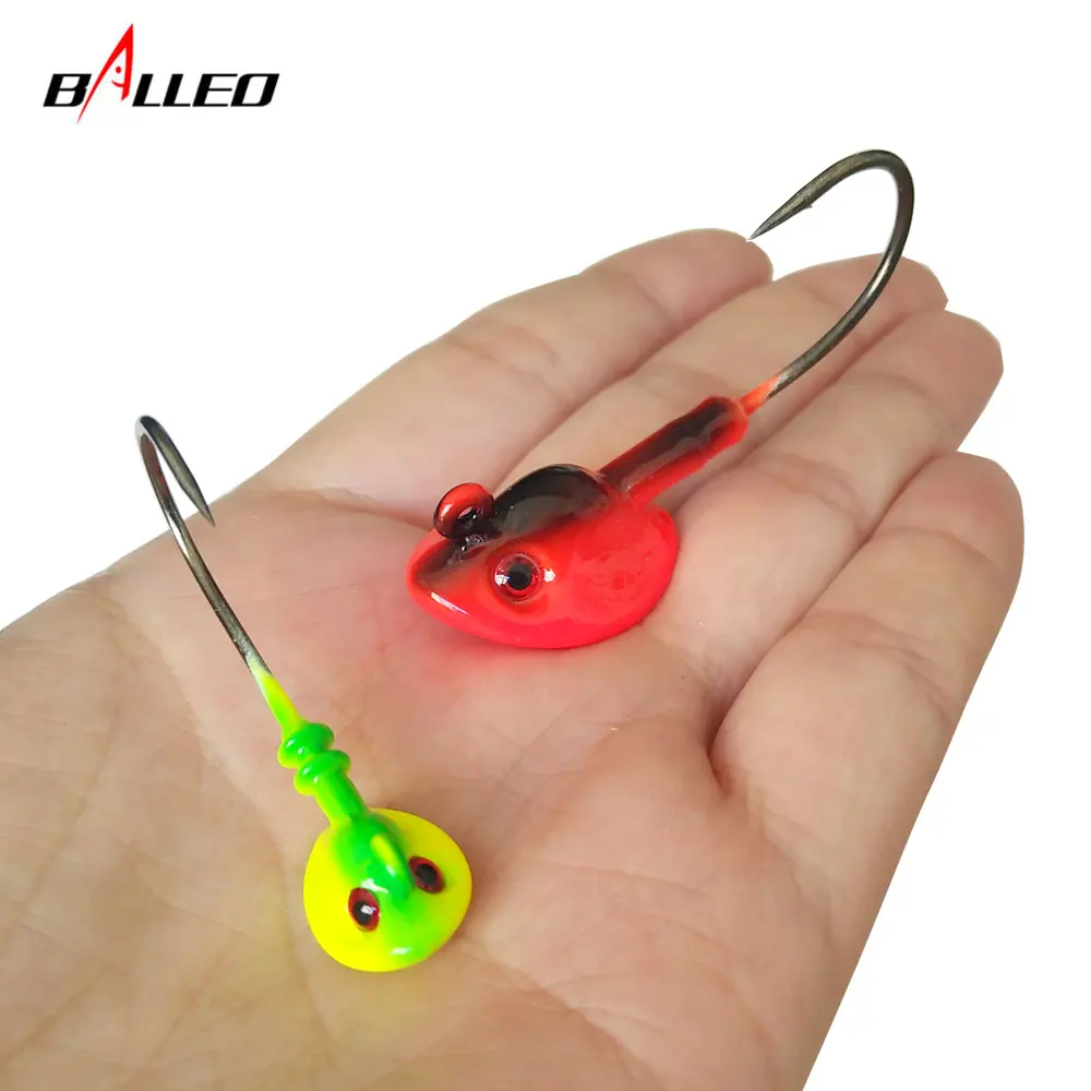 Balleo  6Pcs/lot 7g/10g14g18g21g Lead Head Hook Lure Hook Jig Head Fishing Tackle Fish Head Hooks  Fishing Accessories