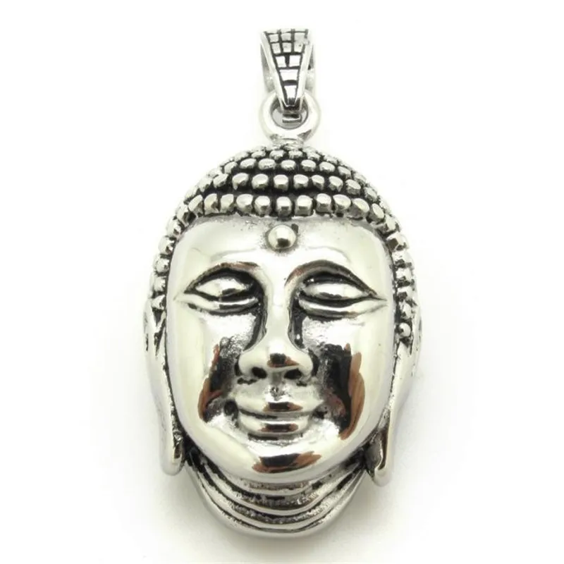 Whole Price Men Stainless Steel Silver color Holy Thailand Budda Pendant Fashion Jewelry