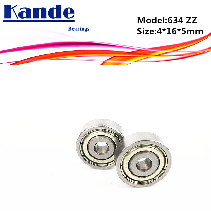 

Kande Bearing 634ZZ ABEC-1 634 ZZ / ABEC-3 634ZZ /ABEC-5 634ZZ Miniature Deep Groove Ball Bearing 4x16x5mm 634-2Z 634