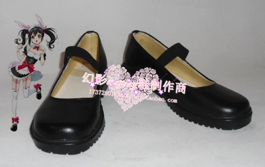 Love Live! Eli Ayase Black Summer Cosplay Shoes H016