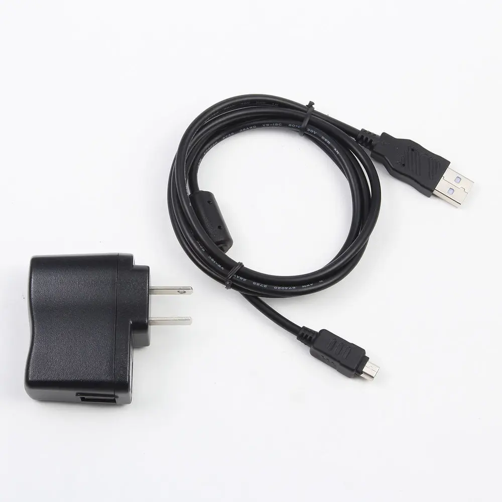 For Olympus USB AC Power Adapter and 12pin cable  Battery Charger Cord For Olympus SZ-12 SZ-14 SZ-17 Camera