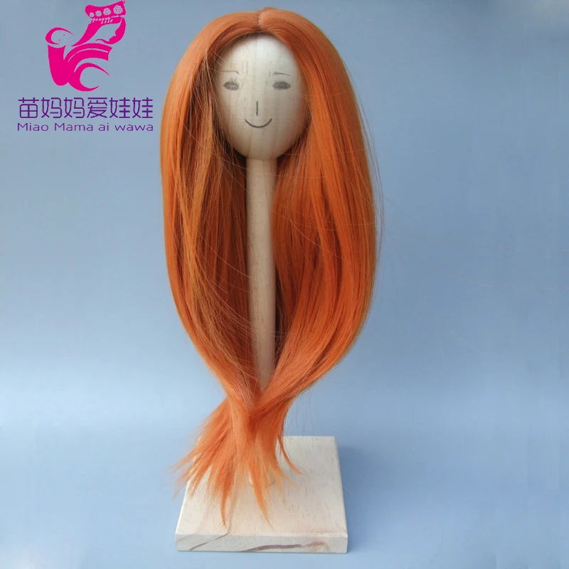 Natural Color Soft Straight Hair Wig for 1/3 1/4 1/6 BJD doll for Russian handmade DIY doll wigs