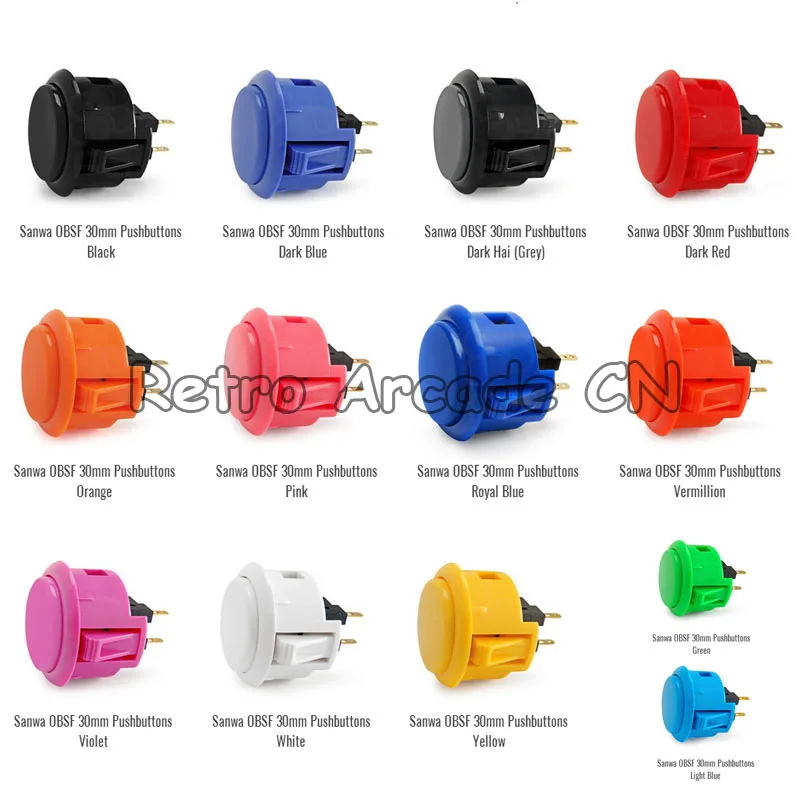 

15pcs Original sanwa Rocker sanwa 30mm button push button switch OBSF-30 original sanwa button