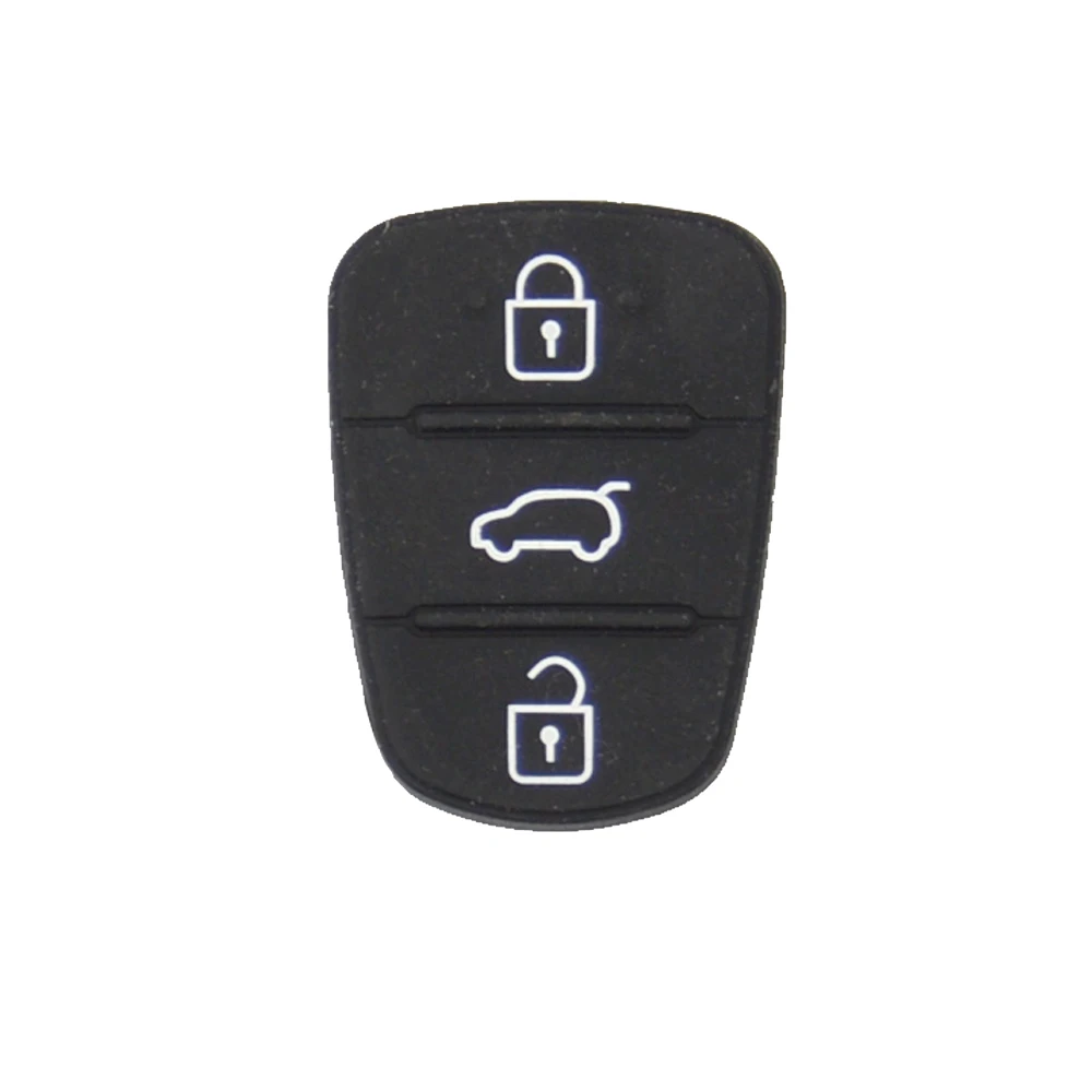 Okeytech 1PC 3 Buttons Folding Remote Rubber Key Pad Shell For Hyundai Picanto Solaris RIO Sportage Elantra For Kia Verna