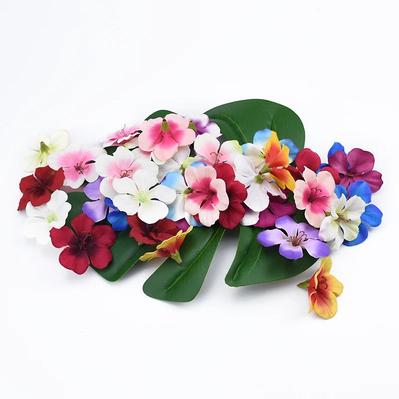 20Pcs Silk Cherry Blossoms Wedding Bridal Accessories Clearance Christmas Decorations for Home Diy Gifts Box Artificial Flowers