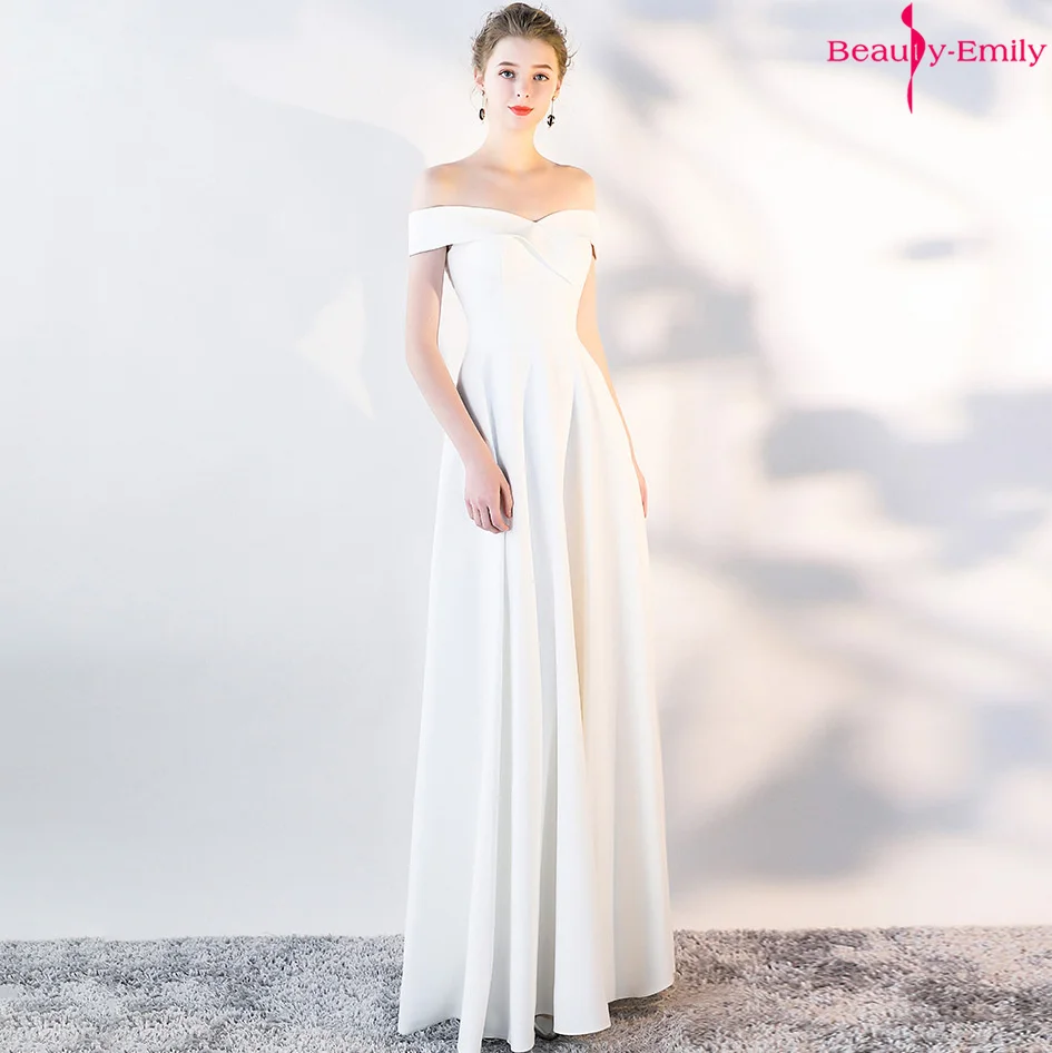 

Beauty Emily Boat Neck Elegant Evening Dresses Sleeveless A Line Party Dress Pleated Prom Gowns Vestido de festa longo