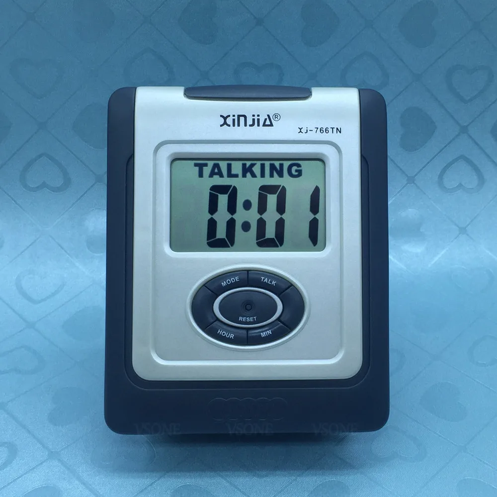 Russian Talking LCD Digital Alarm Clock for Blind or Low Vision pyccknn with Big Time Display and Lound Talking Voice