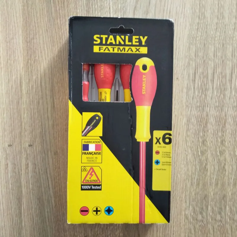 Stanley FatMax 6-piece VDE tested 1000v insulated electrical screwdriver set with mains tester electrician tools kit