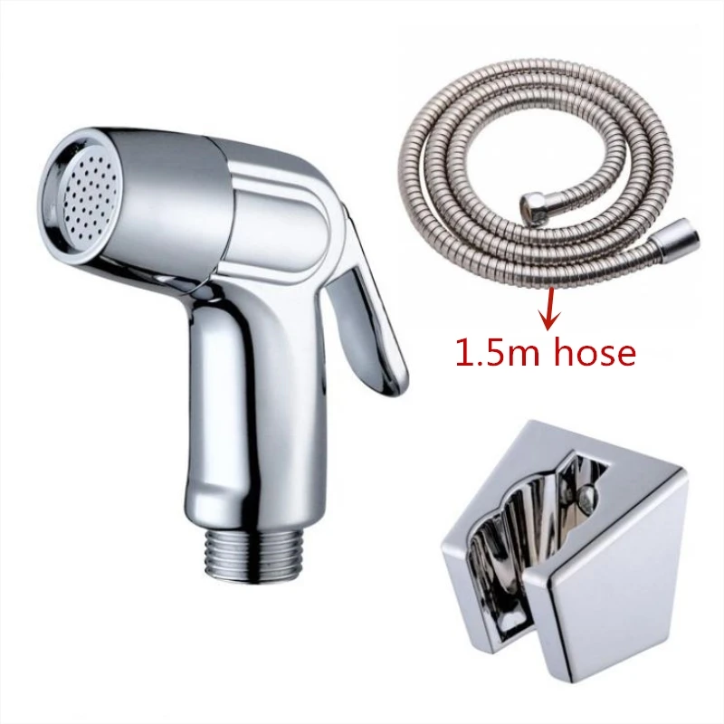 Stainless Steel Handheld Bidet Sprayer – Wall-Mounted, 304 Stainless, Brushed Finish, Multi-Use For Bathroom, Gardening & Cleaning