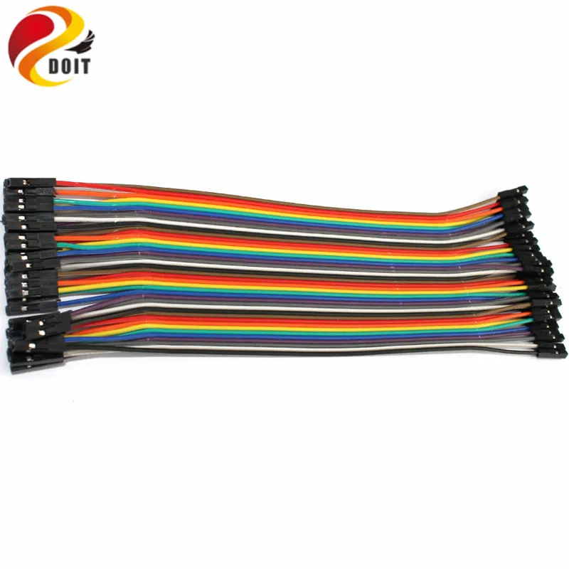 40pcs Dupont Cable Jumper Wire Dupont Line Female To Female Dupont Line 20cm 1P-1P For Arduino