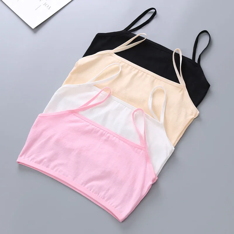 

Young Girls Bra Solid Cotton Purbery Student Children Teenagers Fashion Underwear Kids Vest Training Bras Teenage Underclothes