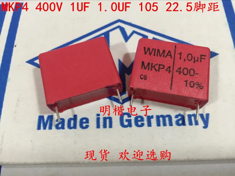 2020 hot sale 10pcs/20pcs German capacitor WIMA MKP4 400V 1UF 1.0UF 400V 105 P: 22.5mm Audio capacitor free shipping