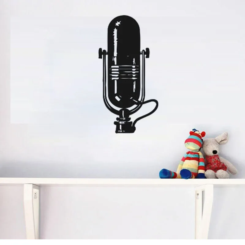 

Music Microphone Wall Sticker Home Decor Removable Wall Decals Art Murals Children Kids Room Decoration Nursery Wallpaper