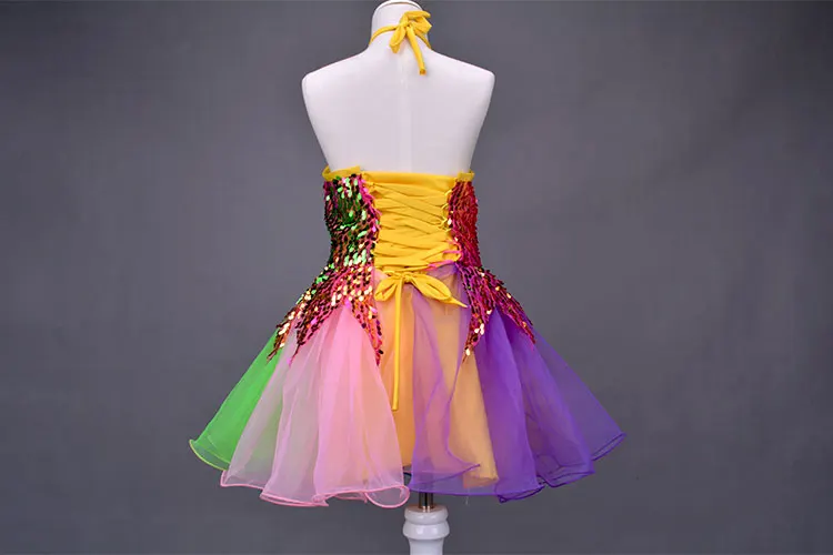 Vestido de Ballet con lentejuelas para niñas, trajes de baile para niñas, tutú para niñas, ropa de baile para escenario, actuación