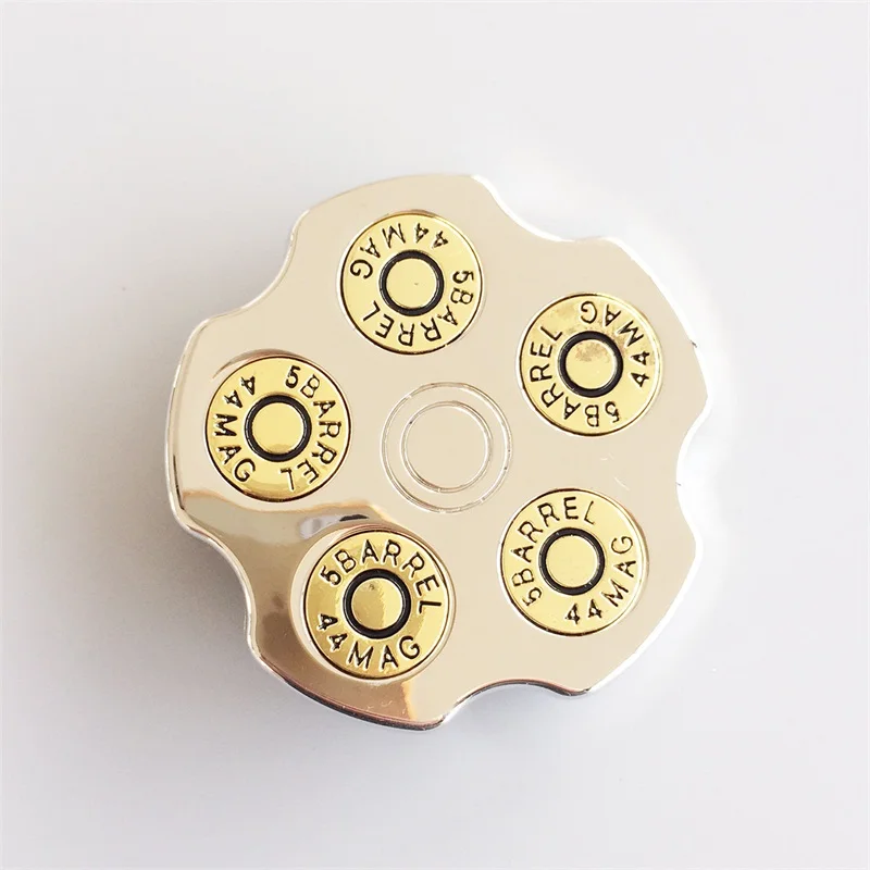 New Gun Bullet Round Spinning Spinner Enamel Belt Buckle also Stock in US BUCKLE-GU043