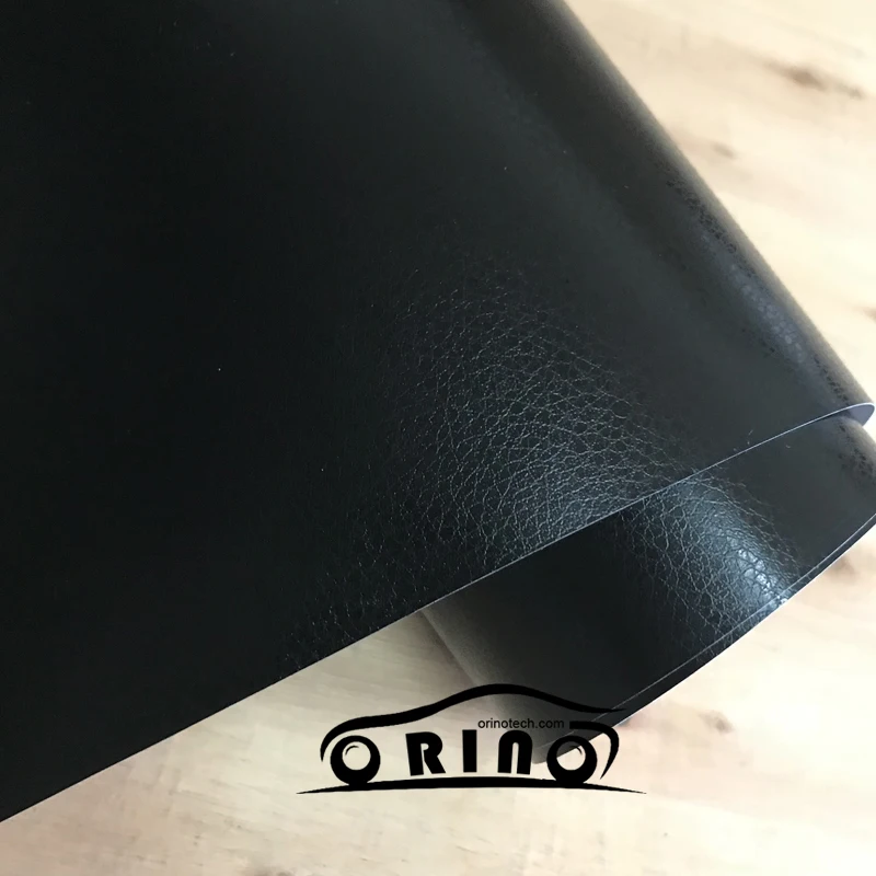 Black Leather Grain Texture Vinyl Car Wrap Sticker Decal Film Sheet Self Adhesive Sticker Interior Car Styling 5/10/15/20/25/30M