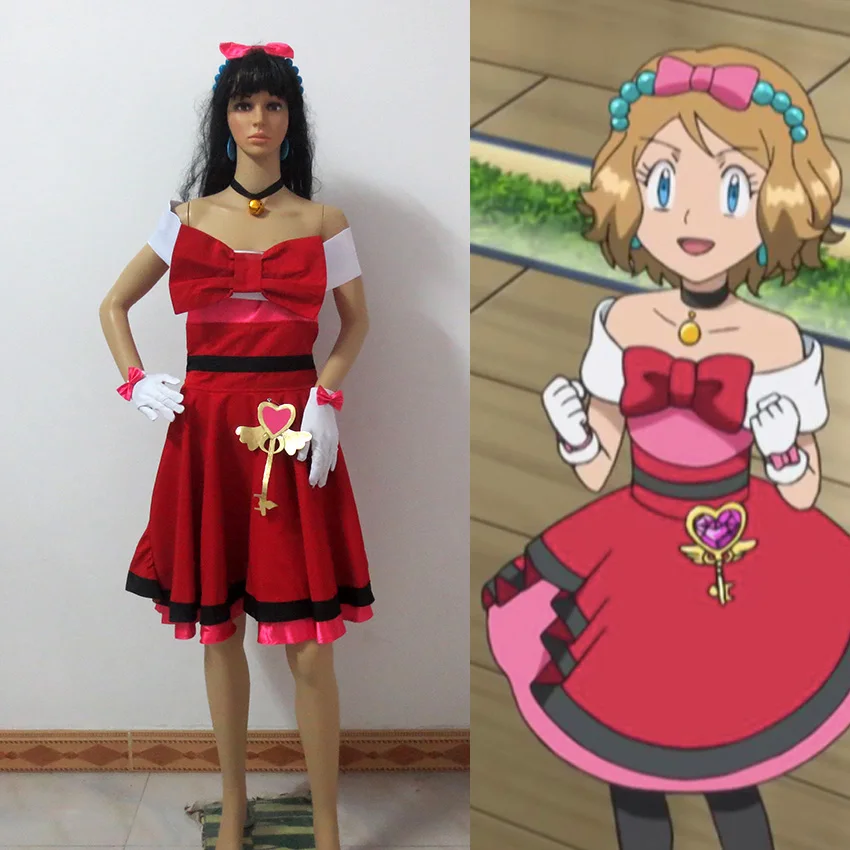 Hot Ash Ketchum Cosplay Serena Costume Serena Battle Dress Custom Made Any Size