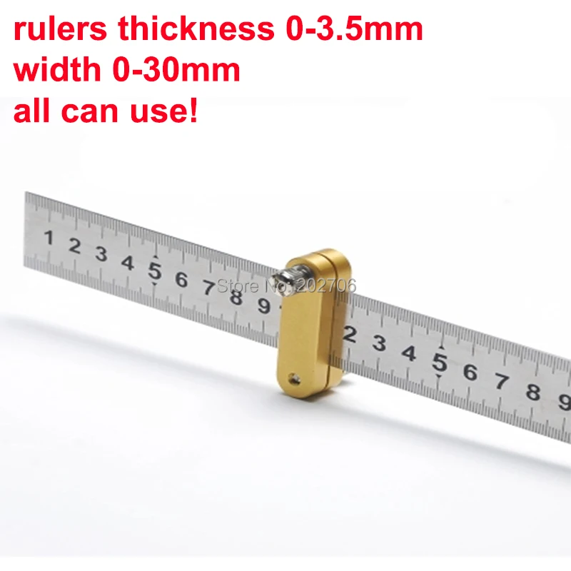 Ruler scriber location Woodworking drawing Scriber Ruler Positioning Block Woodworking Line Scriber Gauge 15 20 30cm steel ruler