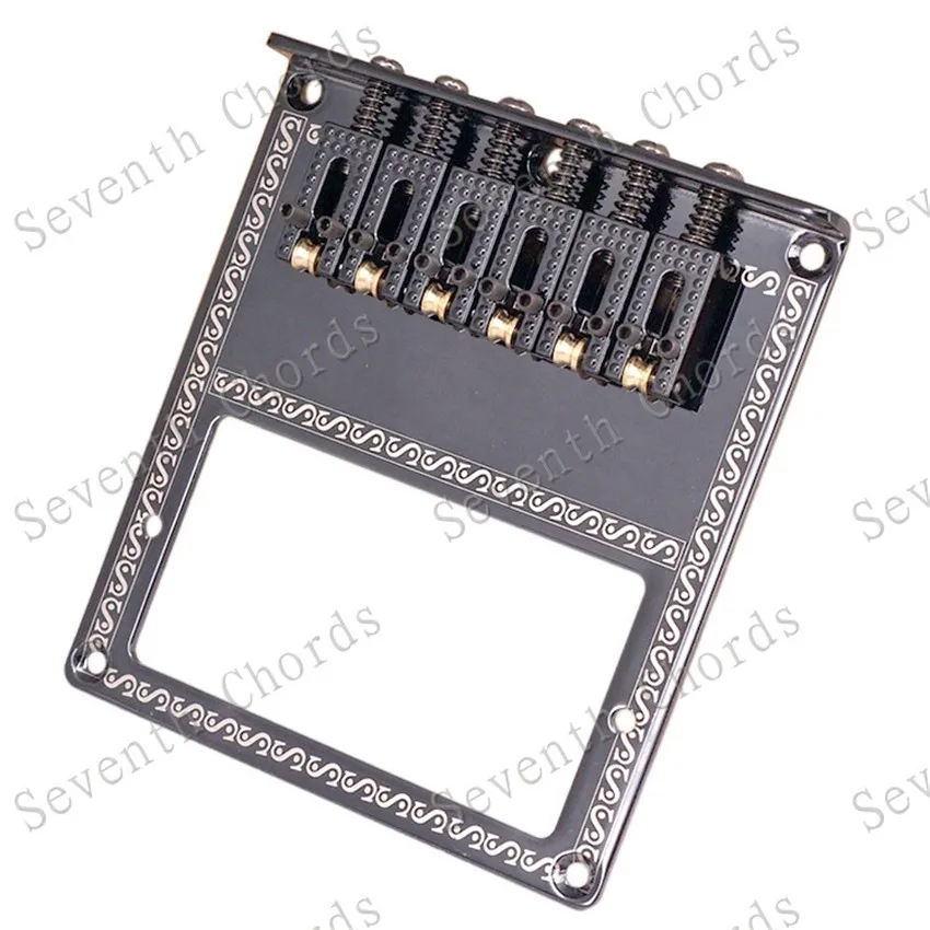 Ein Satz schwarzer Humbucker für E-Gitarren mit Montageloch, 6-saitiger Rollensattelbrücke, Zubehörteile für Musikinstrumente – Detail 4