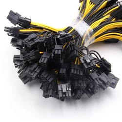 10pcs/Lot 6-pin PCI Express to 2 x PCIe 8 (6+2) pin Motherboard Graphics Video Card PCI-e GPU VGA Splitter Power data Cable