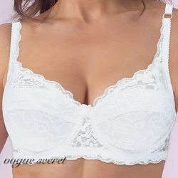 VOGUESECRET bordado-Sujetador de encaje para mujer, lencería Sexy, 32, 34, 36, 38, 40, 42, 44, talla A, B, C, D, E, Copa F, envío gratis