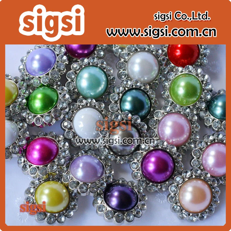 Hot selling Acrylic Rhinestone Button in different colors for Decorative