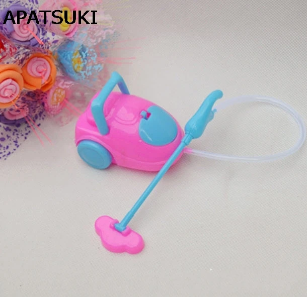 Mini aspiradora de juguete para casa de muñecas, para muñecas Barbie, para muñecas Kelly, muebles, accesorios para muñecas
