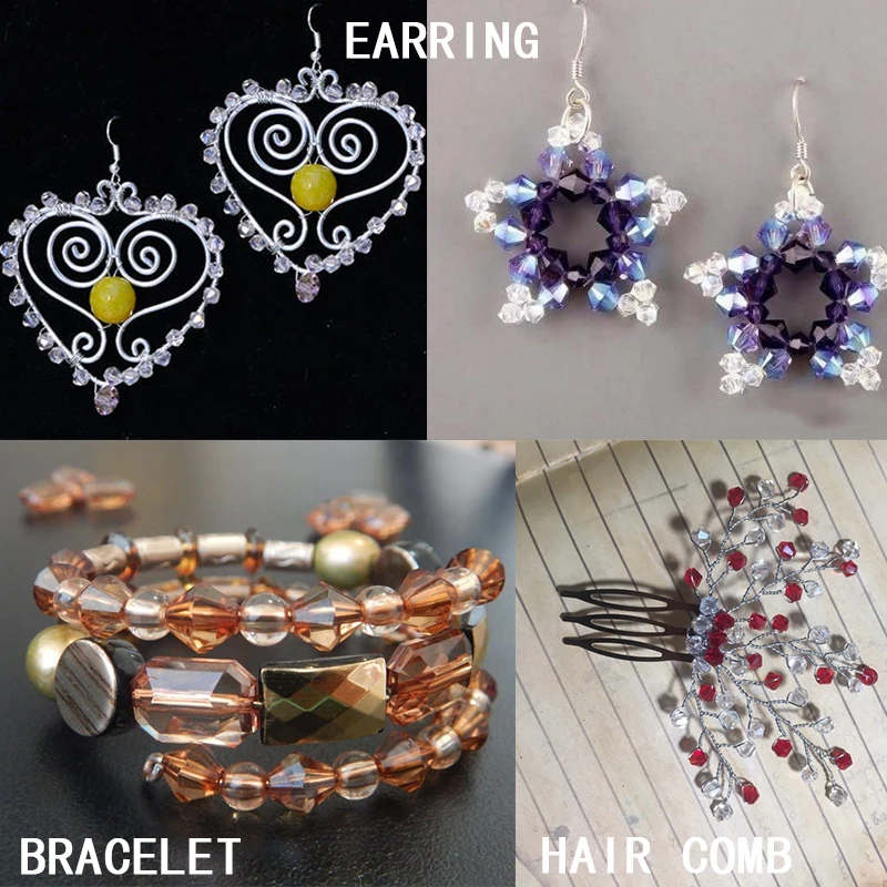 4mm shiny metall farbe doppelkegel perlen 5238 glas Perlen halb überzogene farbe Perlen kristall schmuck perlen für Schmuck Machen 120 teile/los – Detail 21