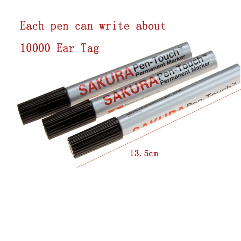 Special Ear Tag Pen for Pig Cow Sheep Marker Pen Waterproof number Pens Permanent Non-deformation Oil Pens Ear Tag Marker 2018