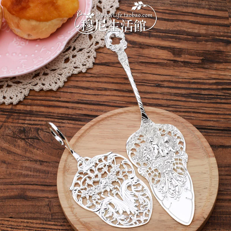 

Royal silver-Japan rose carved angel cake shovel relief pizza baked dessert shovel Western