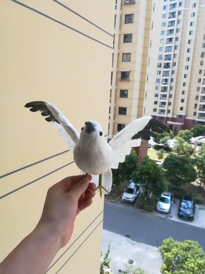 large 32x60cm simulation seagull bird ,foam & feathers spreading wings seagull model toy,prop,pendant Decoration gift w0221