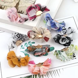 10 Pieces 23*41mm Multicolor Flowers Tassel Pendant Cloth Fabric Tassels Charm Earrings Pendants DIY Jewelry Accessories