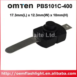 Omten PBS101C-400 Reverse Flashlight Switch 17.3mm(L) x 12.3mm(W) x 10mm(H) (5 pcs)