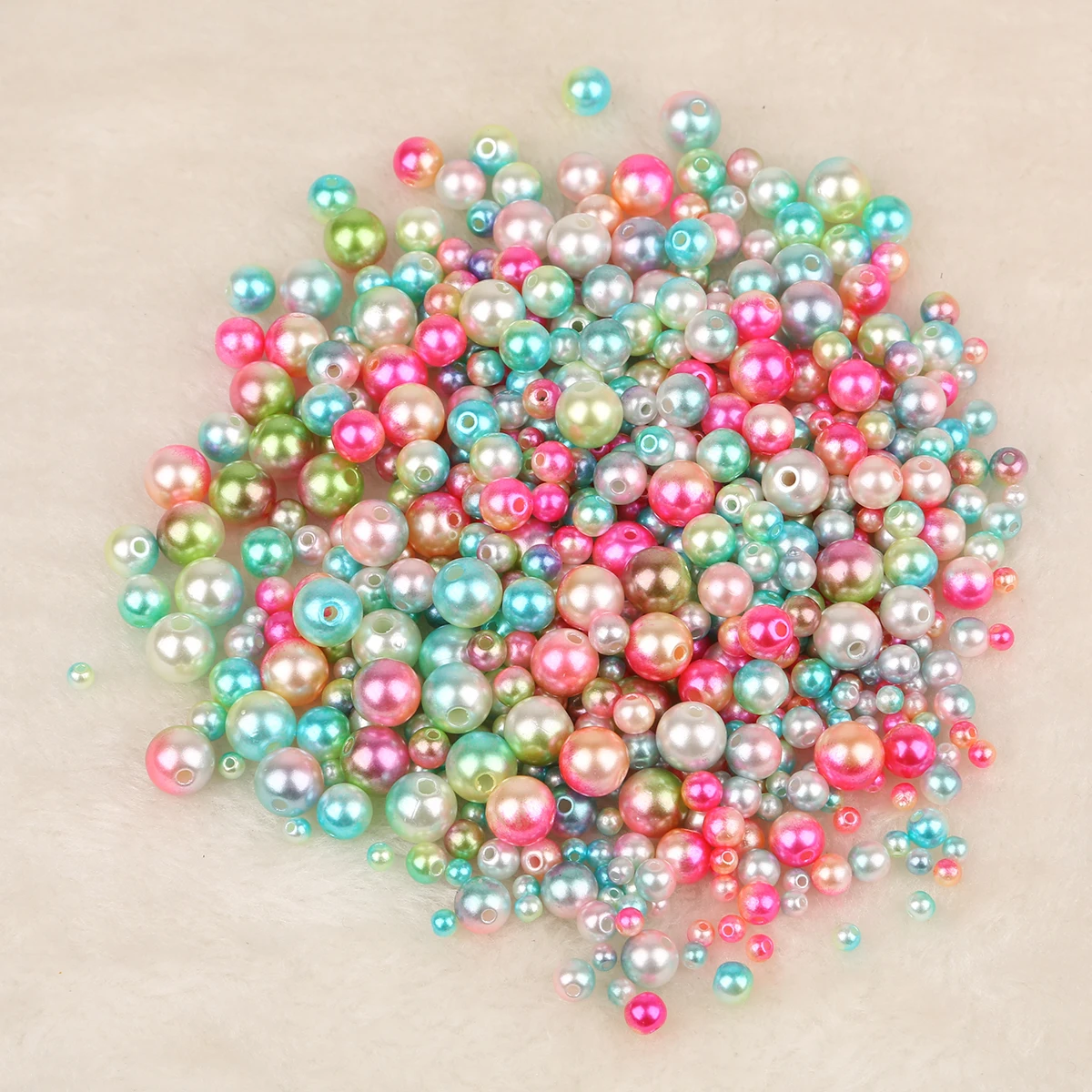 4mm/6mm/8mm/10mm 50-500Pcs ABS Imitation Pearl Beads Round Loose Beads Handmade DIY Necklace Bracelet Jewelry Making Accessories